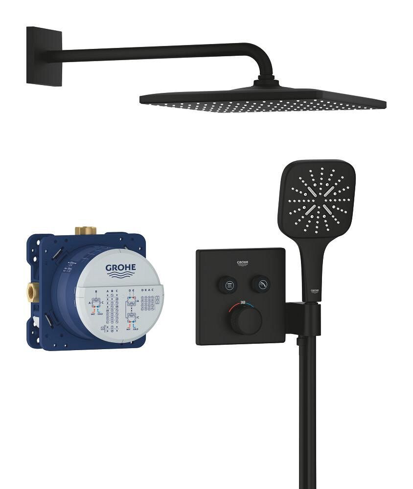 Grohtherm SmartControl UP-Duschsystem mit Thermostat eckig