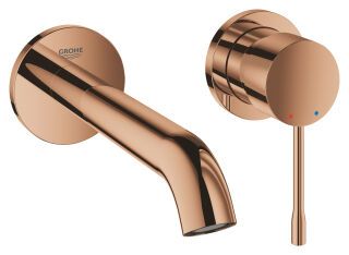 GROHE 2-Loch-WT-Wandbatterie Essence 29192_1 FMS Ausladung 183mm warm sunset