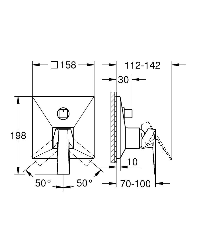 GROHE Allure Brilliant EH-Batterie FMS für 3-W-Umst.