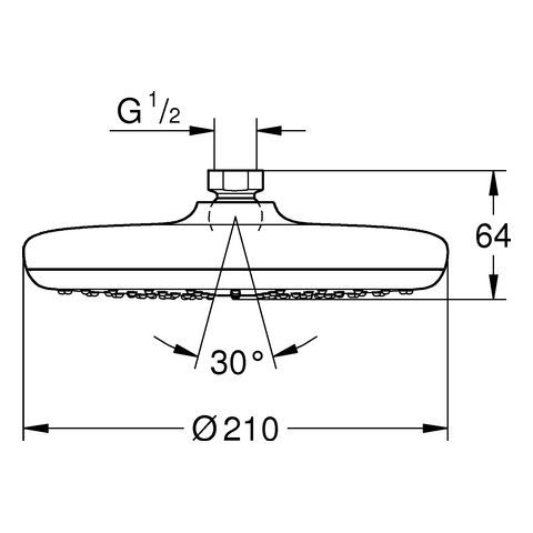 GROHE Tempesta 210 Kopfbrause