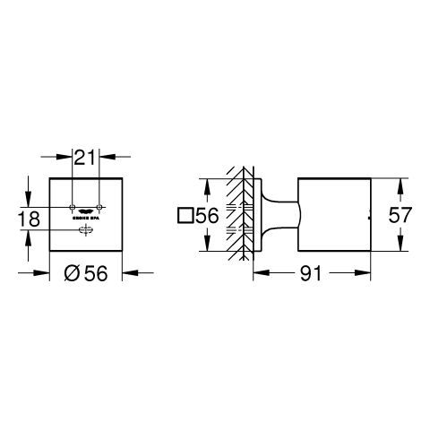 GROHE Allure Halter für Glas oder Seifenspender