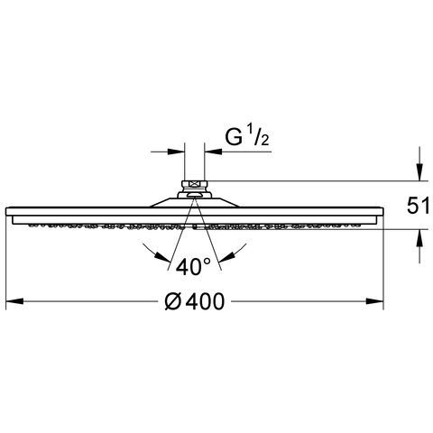 GROHE Rainshower Cosmopolitan 400 Kopfbrause