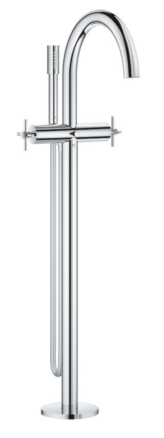 GROHE 2-Griff-Wannenbatt. Atrio 25272 FMS Bodenmontage Kreuz-Griff chrom