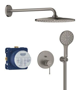 GROHE UP-Duschsystem Essence 25287 2 WU KB RSH Mono 310 hard graphite gebürstet