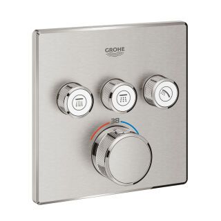 GROHE Thermostat Grohtherm SmartControl 29126 eckig FMS 3 ASV supersteel