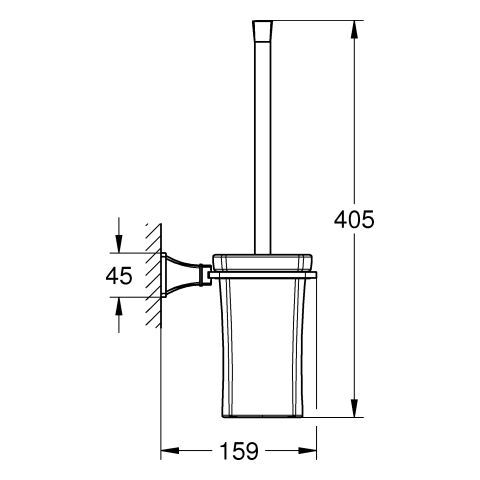 GROHE Toilettenbürstengarnitur Grandera 40946 Keramik chrom