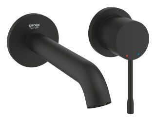 GROHE 2-Loch-WT-Wandbatterie Essence 29192_1 FMS Ausl. 183mm phantom black