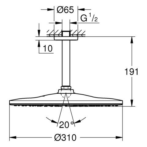 GROHE Rainshower 310 Mono Kopfbrauseset