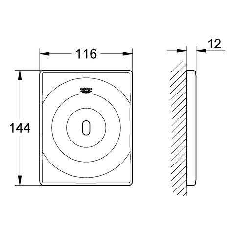 GROHE Tectron Surf Urinal-IR-Elektronik FMS