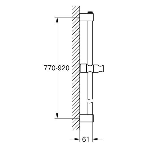 GROHE Brausestange Tempesta 27524_1 900mm matt black