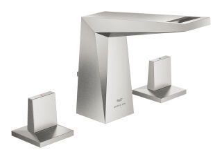 GROHE 3-Loch-WT-Batt. Allure Brilliant 20626 flacher Auslauf supersteel