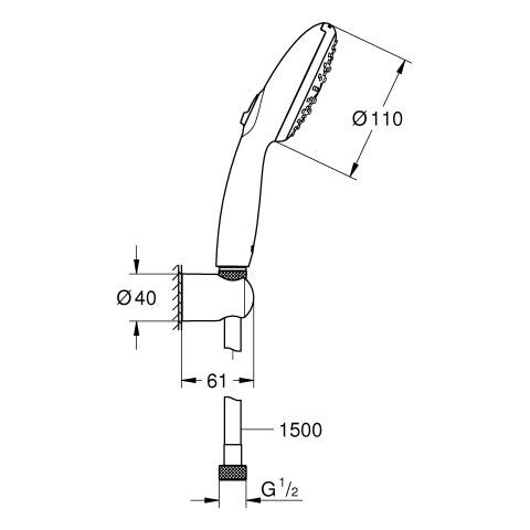 GROHE Tempesta 110 Wandhalterset