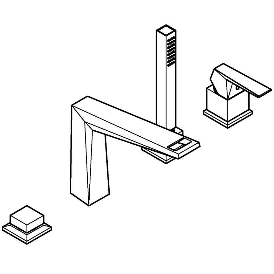 GROHE Allure Brilliant 4-Loch-EH-Wannenkombination