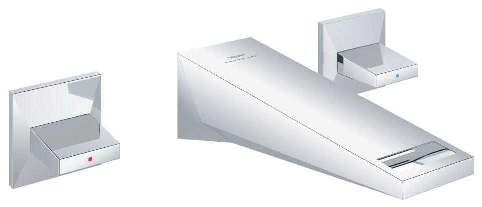 GROHE Allure Brilliant 3-Loch-WT-Wandbatterie FMS