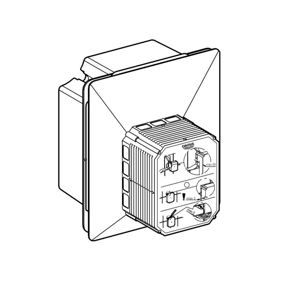 GROHE Rapido Urinal-Rohbauset für man. Bet./Tectron IR Elektr.