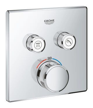GROHE Thermostat Grohtherm SmartControl 29124 eckig FMS 2 Absperrventile chrom