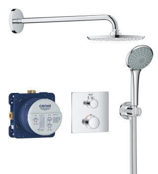 Grohtherm UP-Duschsystem mit FMS eckig