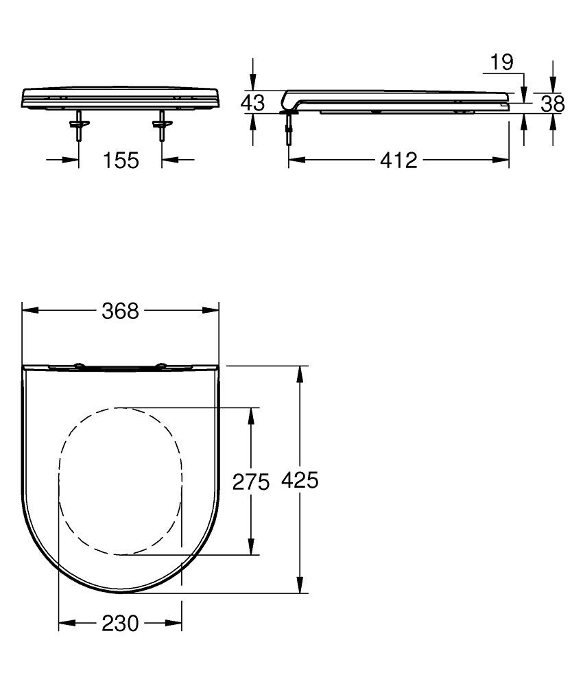 GROHE Bau Keramik WC-Sitz