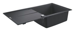 GROHE Kompositspüle K400 31641 1 Becken 1000x500mm mit ATF re/li granit schwarz