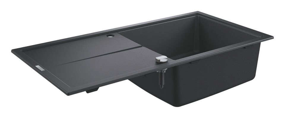 GROHE Kompositspüle K400 31641 1 Becken 1000x500mm mit ATF re/li granit schwarz