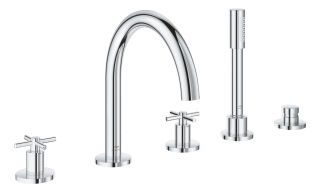 GROHE 5-Loch-Wannen-Kombination Atrio 29408 FMS Kreuz-Griff chrom