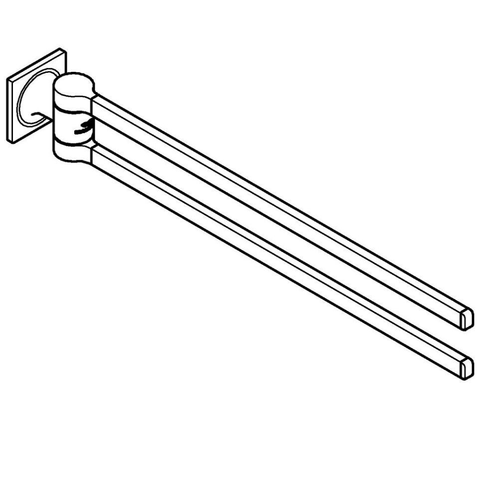 GROHE Doppel-Handtuchhalter Allure 40342_1 hard graphite gebürstet