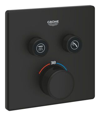 GROHE Thermostat Grohtherm SmartControl 102166 eckig FMS 2 ASV phantom black