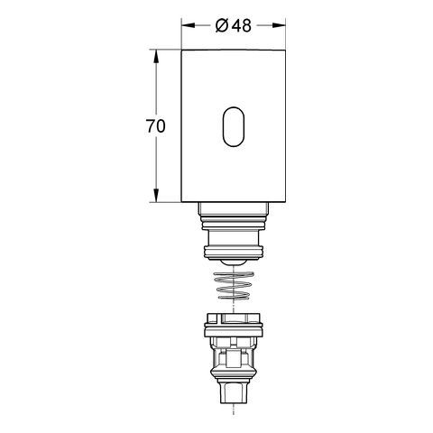 GROHE Tectron AP-Umrüsteinheit für Urinal-Spüler