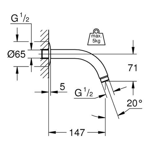 GROHE Relexa Brausearm