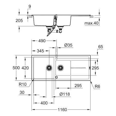GROHE K400 Kompositspüle