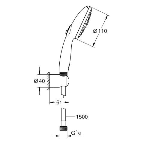 GROHE Tempesta 110 Wandhalterset