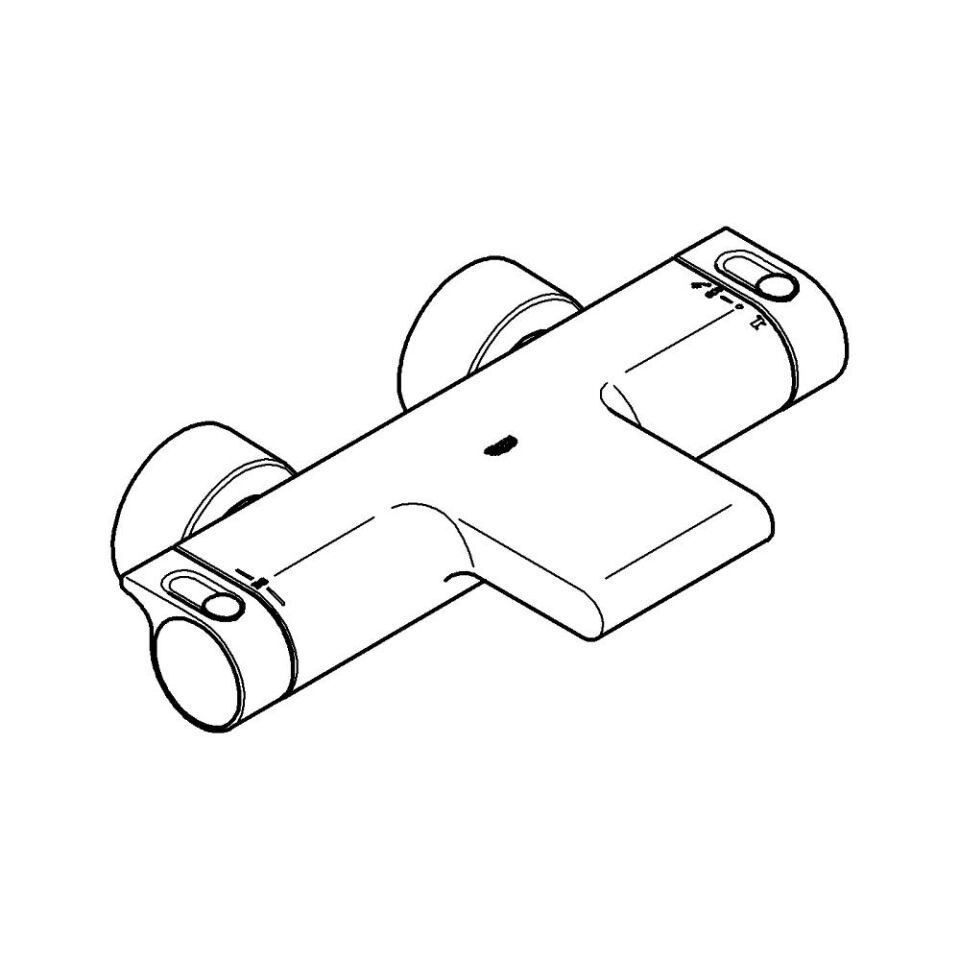 Grohtherm 2000 Thermostat-Wannenbatterie Wandmontage Grohtherm 2000 Thermostat-Wannenbatterie Wandmontage