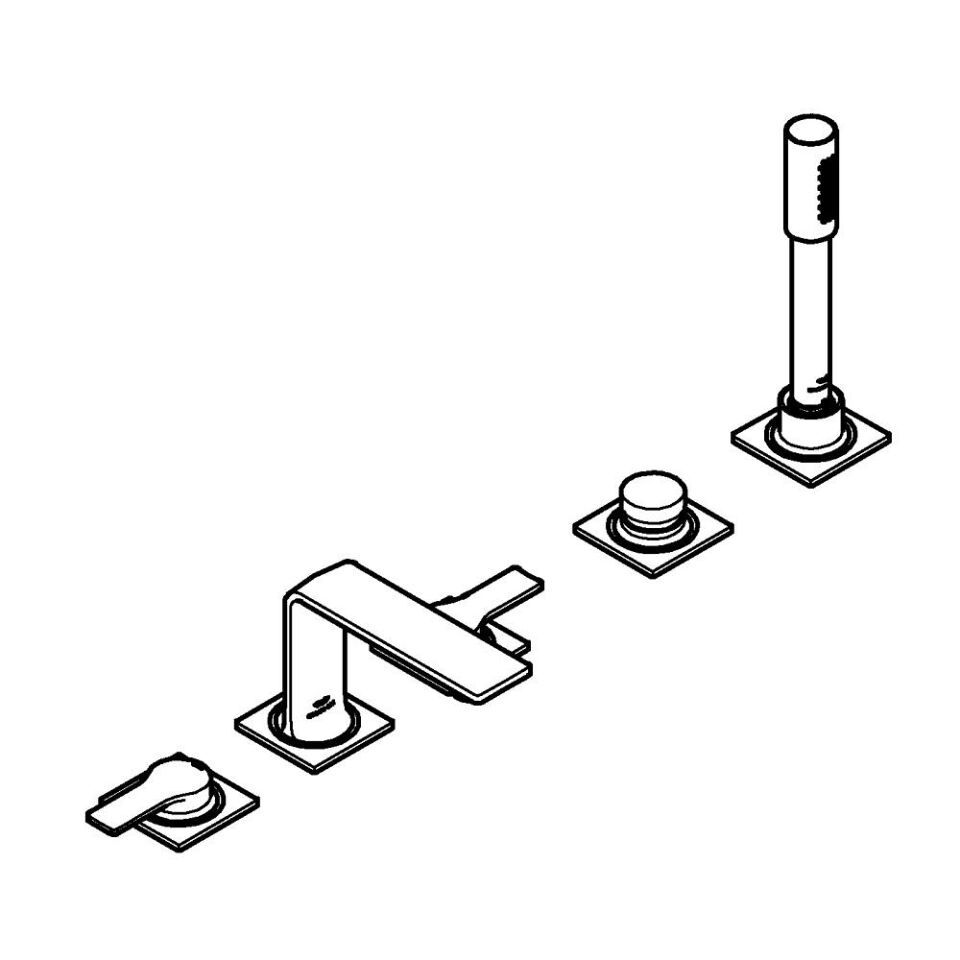 GROHE 5-L-Wannen-Kombination Allure 25221_1 hard graphite gebürstet