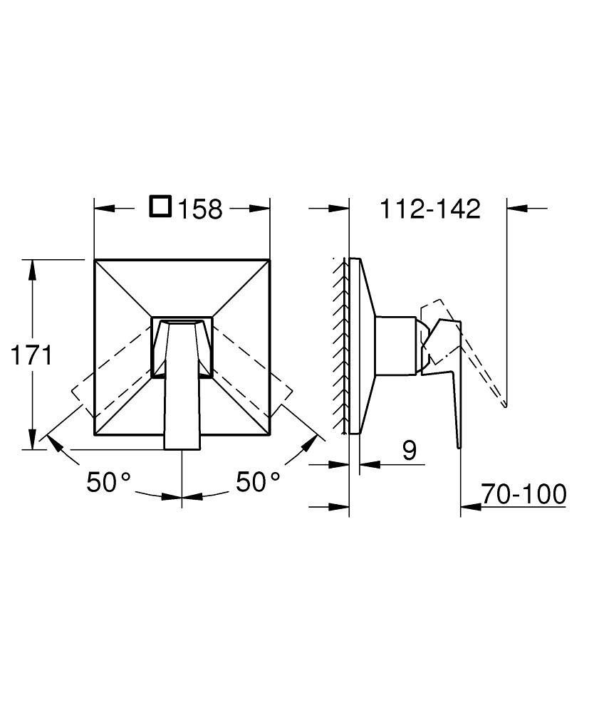 GROHE Allure Brilliant EH-Brausebatterie FMS