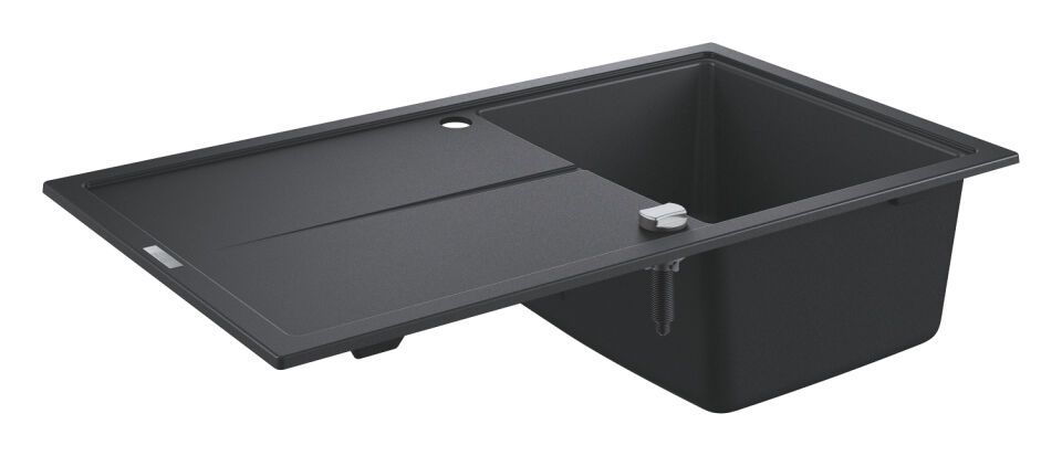 GROHE Kompositspüle K400 31640 1 Becken 860x500mm mit ATF re/li granit schwarz