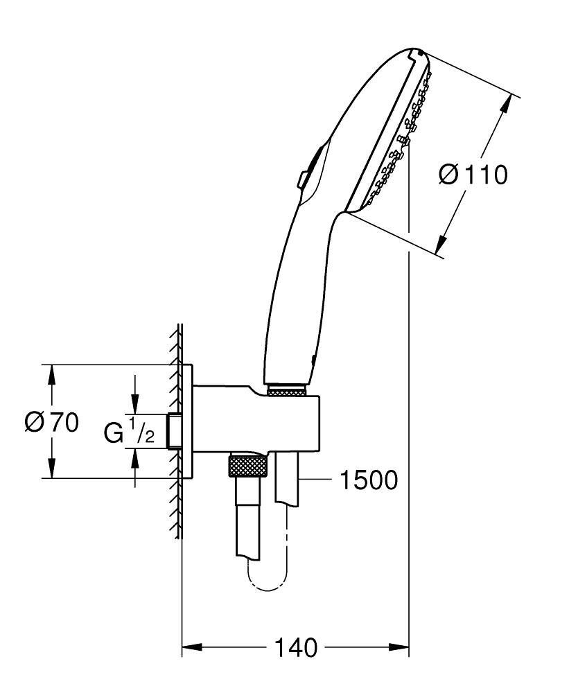 GROHE Tempesta 110 Wandhalterset
