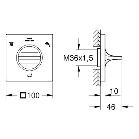 GROHE Allure 3-Wege-Umstellung FMS