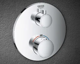 Grohtherm-Thermostat im runden Design
