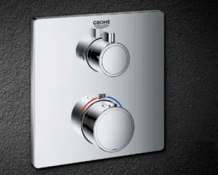 Grohtherm-Thermostat im eckigen Design