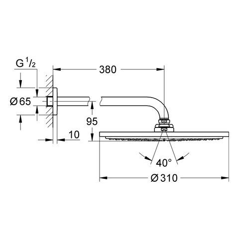GROHE Rainshower C 310 Kopfbrauseset