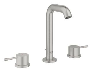 GROHE 3-L-EH-Waschtischbatterie Essence 20296_1 Zugst.-Ablaufgarnitur supersteel