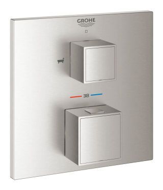 GROHE THM-Wannenbatterie Grohtherm Cube 24155 FMS für 35604 2-W-Umst. supersteel