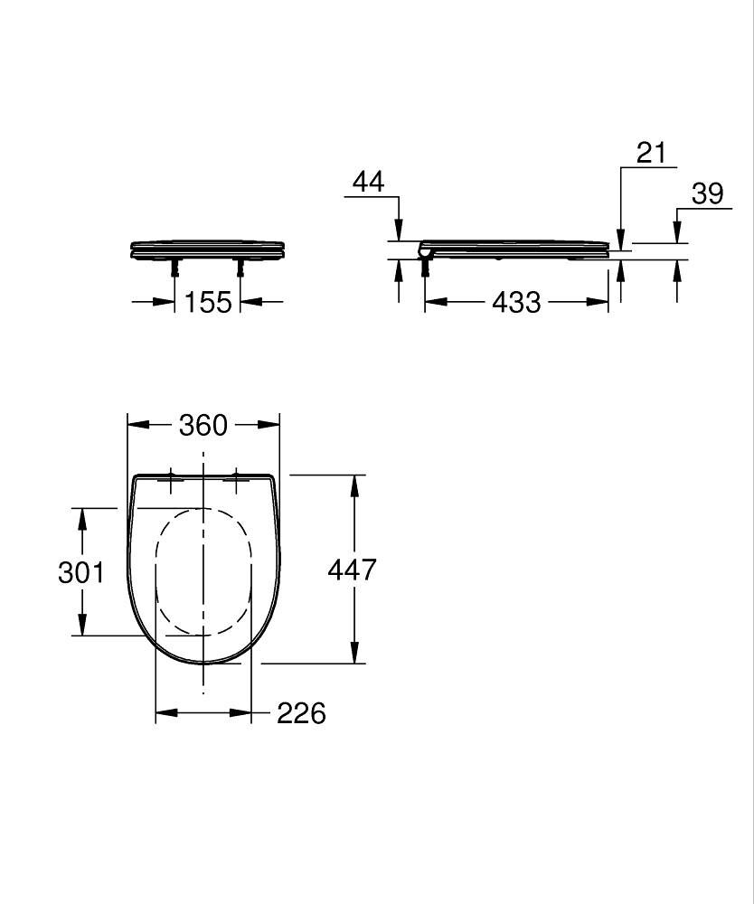 GROHE Bau Keramik WC-Sitz