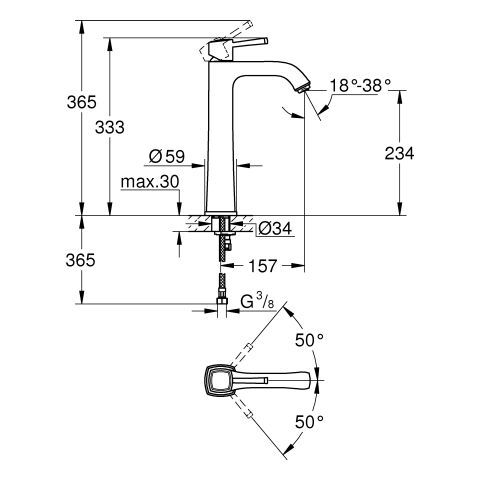 GROHE Grandera EH-Waschtischbatterie