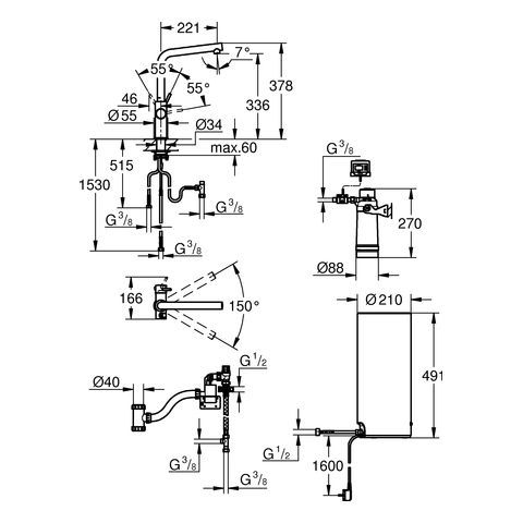 GROHE Red Duo Armatur und Boiler