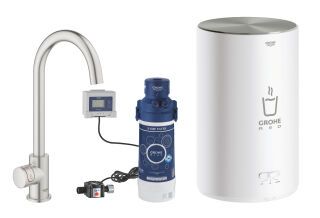 GROHE Standventil/Boiler GROHE Red Mono 30085_1 M-Size C-Auslauf supersteel