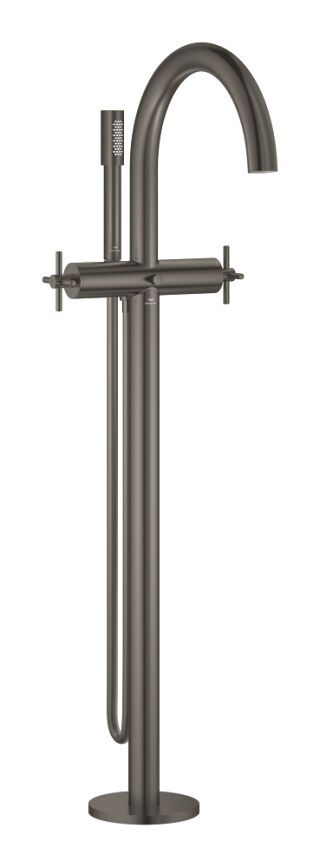GROHE 2-Griff-Wannenbatt. Atrio 25272 FMS Bodenm. Kreuz-Gr. hard graphite geb.