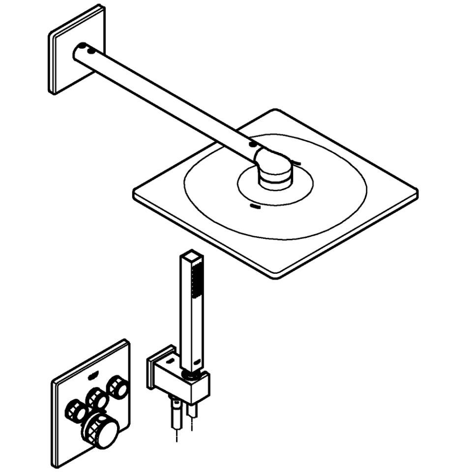 GROHE SmartControl Duschsystem Thermostat