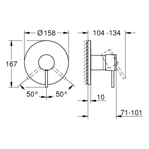 GROHE Atrio EH-Brausebatterie FMS