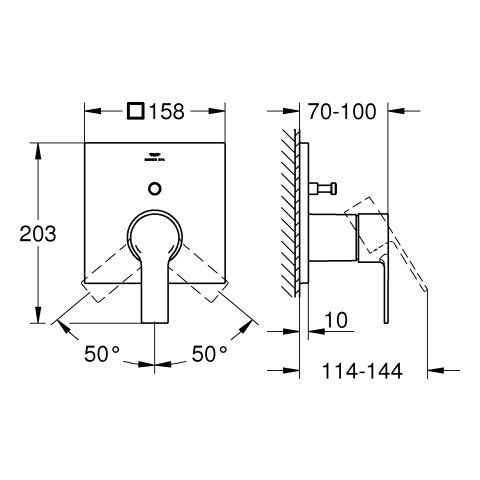 GROHE Allure EH-Wannenbatterie FMS